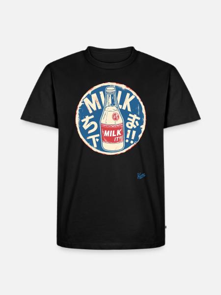 Japanese Milk Art - Men's Premium T-Shirt - black