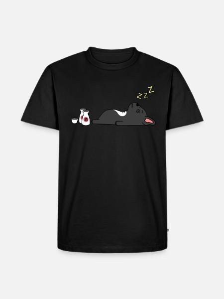 French Bulldog Sake Drunk - Men's Premium T-Shirt - black