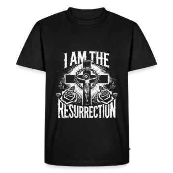I am the Resurrection - Men's Premium T-Shirt - black - Front - Nico (187cm)