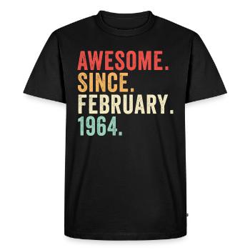 Awesome Since February 1964 - Men's Premium T-Shirt - black - Front - Nico (187cm)