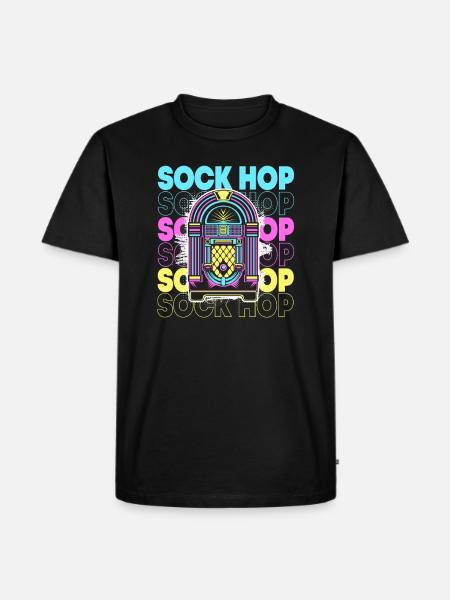 Retro 50s Sock Hop Dance - Men's Premium T-Shirt - black