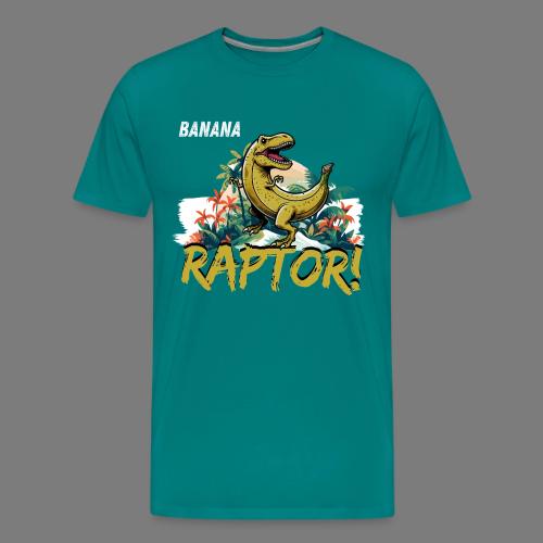Funny Banana Raptor T-Rex Design - Men's Premium T-Shirt