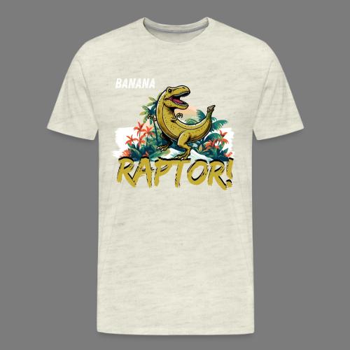Funny Banana Raptor T-Rex Design - Men's Premium T-Shirt