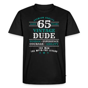 65th Happy Birthday The Man The Myth The Legend - Men's Premium T-Shirt - black - Front - Nico (187cm)