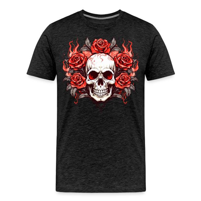 Halloween Roses and Skull