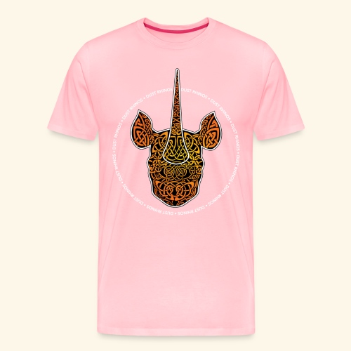 Dust Rhinos Orange Knotwork - Men's Premium T-Shirt