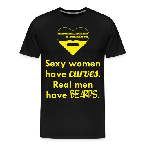 beards curves shirt to pr - Men's Premium T-Shirt