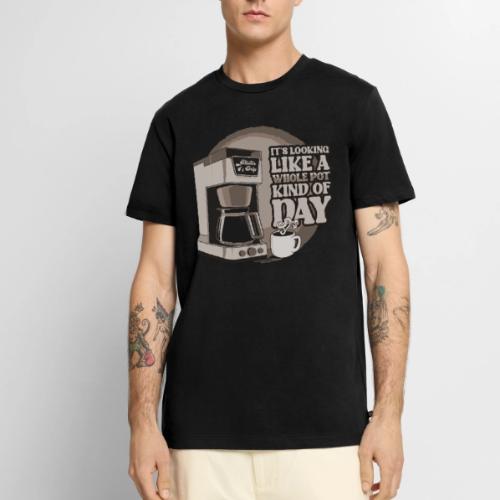 Retro Drip Coffee Maker Technical Drawing Shirt - Men's Premium T-Shirt