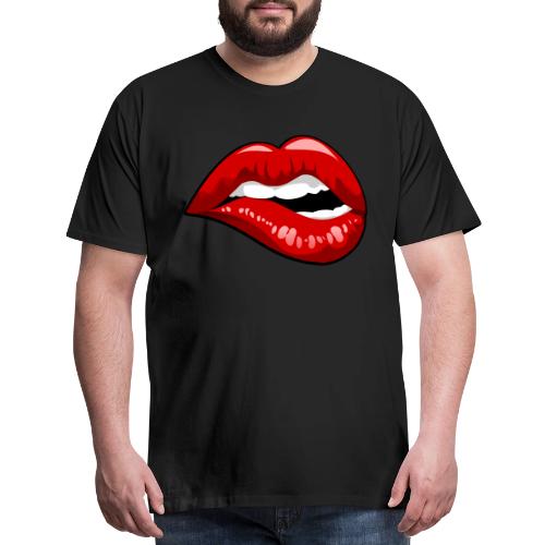 Lip Bite - Men's Premium T-Shirt