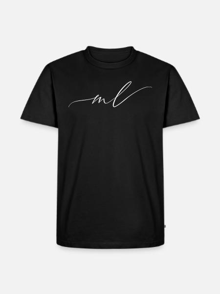 White ML Logo - Men's Premium T-Shirt - black