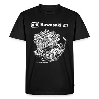 Kawasaki Z1 Kz Gpz Zx Engine Cutaway Motorcycle En - Men's Premium T-Shirt - black - Front - Nico (187cm)