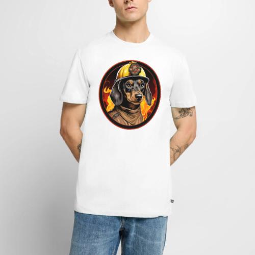 Firefighter Dachshund - Men's Premium T-Shirt