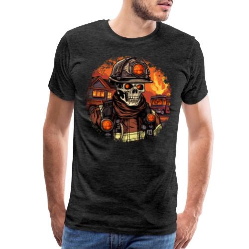 Skeletons Firefighter / fireman skeleton - Men's Premium T-Shirt