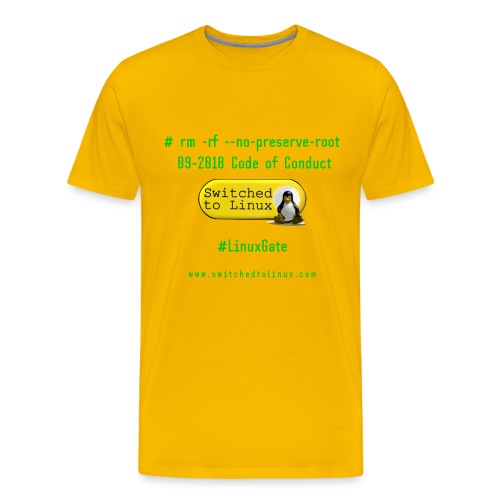 rm Linux Code of Conduct - Men's Premium T-Shirt