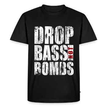 drop_bass_not_bombs_shirt - Men's Premium T-Shirt - black - Front - Nico (187cm)