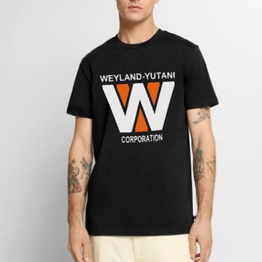 Urban Backwoods T-Shirt Uomo Weyland Yutani II – 100% Cotone, Nero, Taglia 3XL