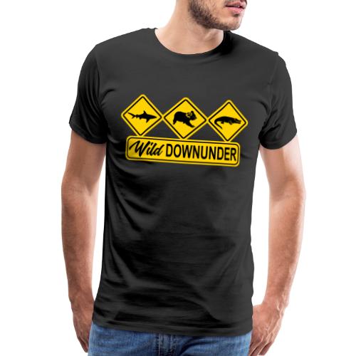 Wild Downunder Aussie Street Sign - Men's Premium T-Shirt