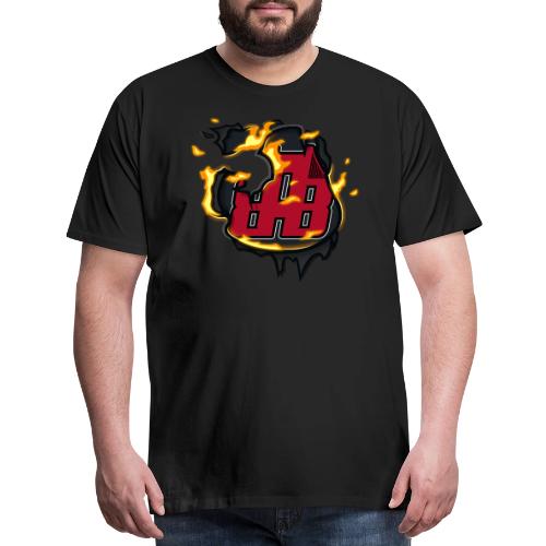 BAB Logo on FIRE! - Men's Premium T-Shirt