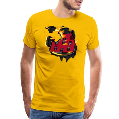 BAB Logo on FIRE! - Men's Premium T-Shirt