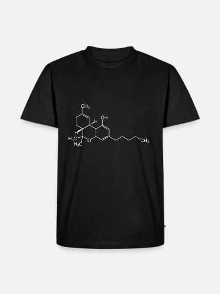 THC Cannabis Weed Chemical Symbol Science Geeky - Men's Premium T-Shirt - black