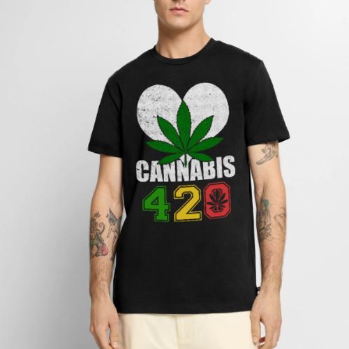 Sidesplitting 420 Love Herb Weed Marijuana Design - Men's Premium T-Shirt
