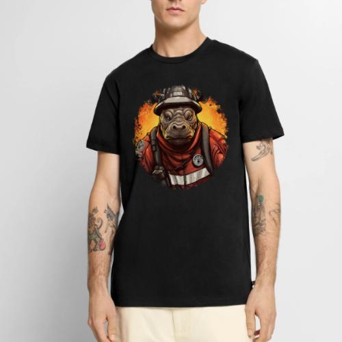 Hippo Firefighter - Men's Premium T-Shirt