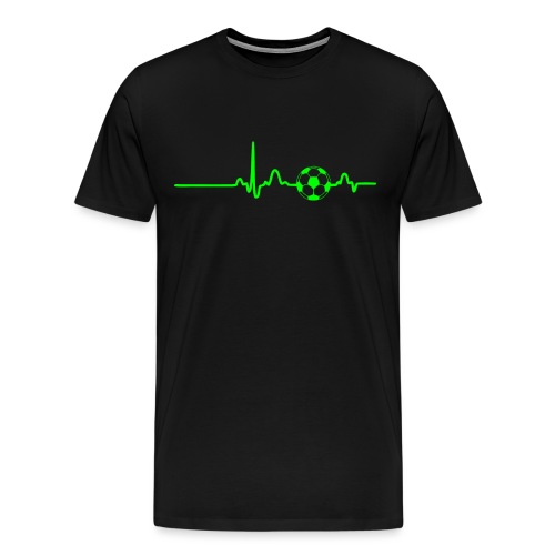 EKG HEARTBEAT SOCCER green - Men's Premium T-Shirt