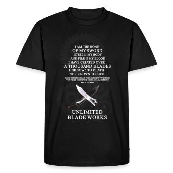 Unlimited Blade Works - Men's Premium T-Shirt - black - Front - Nico (187cm)