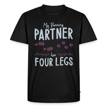 canicross, funny dog, funny dog running - Men's Premium T-Shirt - black - Front - Nico (187cm)