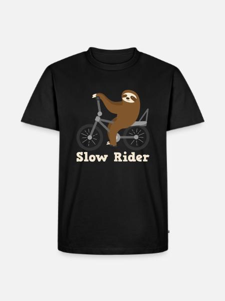 Slow Rider Sloth Cyclisme Équitation Vélo Vélo Paresseux - T-shirt premium pour hommes - noir