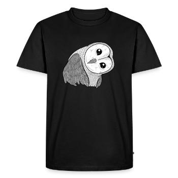 owl - Men's Premium T-Shirt - black - Front - Nico (187cm)