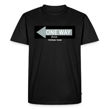 Raiders Oneway Print T-shirt (W) - Men's Premium T-Shirt - black - Front - Nico (187cm)