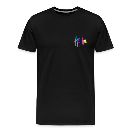 He/Him 1 - Small (Nametag) - Men's Premium T-Shirt