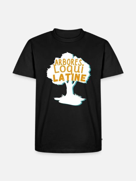 arbores loqui latine - Men's Premium T-Shirt - black