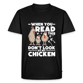 Chicken Farmer - Men's Premium T-Shirt - black - Front - Nico (187cm)