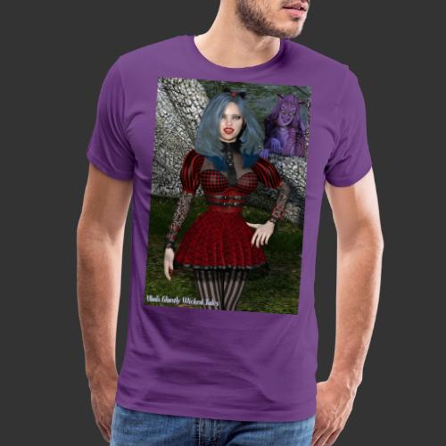 Alicia Abyss with Cheshire Cat Closeup Poster - Men's Premium T-Shirt