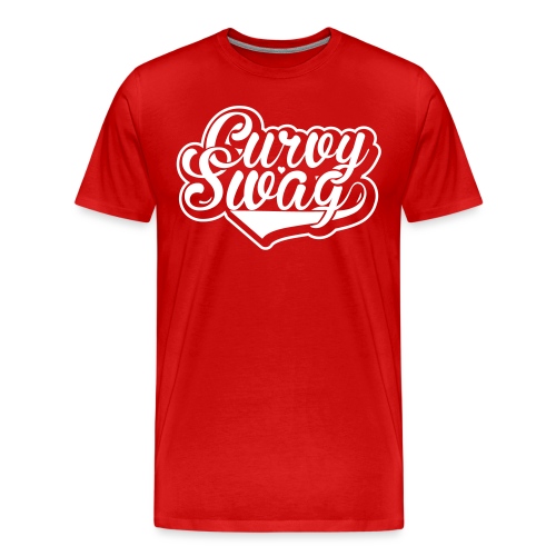 Curvy Swag Reversed Out Design - Men's Premium T-Shirt