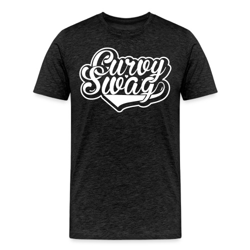 Curvy Swag Reversed Out Design - Men's Premium T-Shirt