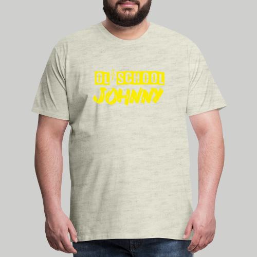 Ol' School Johnny Logo in Yellow - Men's Premium T-Shirt