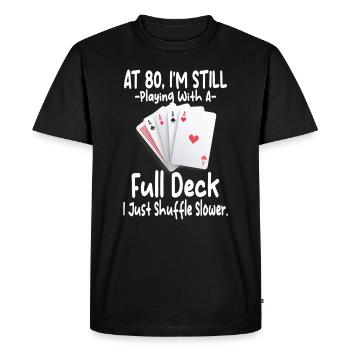 Funny 80th Birthday 80 Year Old Cards - Men's Premium T-Shirt - black - Front - Nico (187cm)