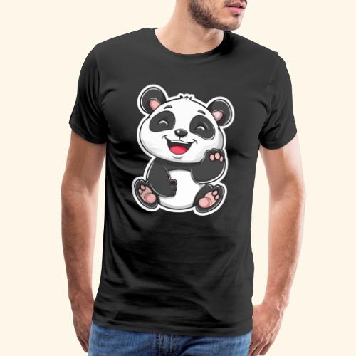 Exuberant Panda Buddy Sticker - Men's Premium T-Shirt
