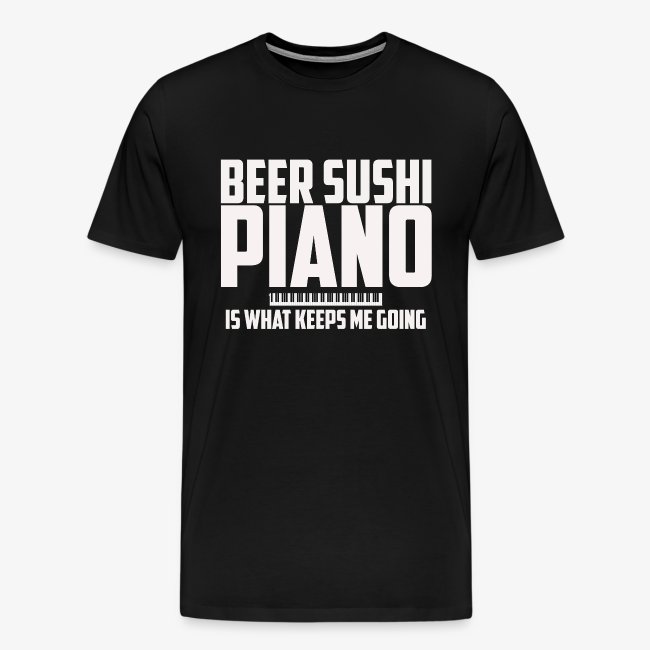 BEER SUSHI PIANO T-SHIRT
