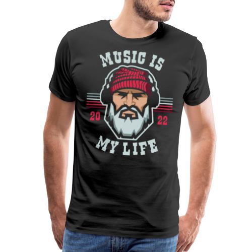music life headphones - Men's Premium T-Shirt