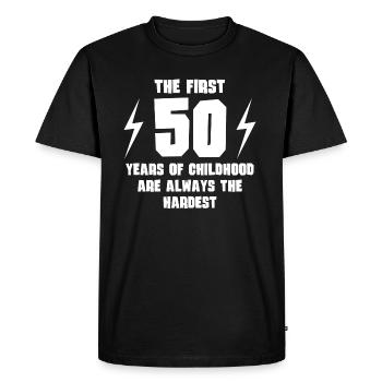 The First 50 Years Of Childhood - Men's Premium T-Shirt - black - Front - Nico (187cm)