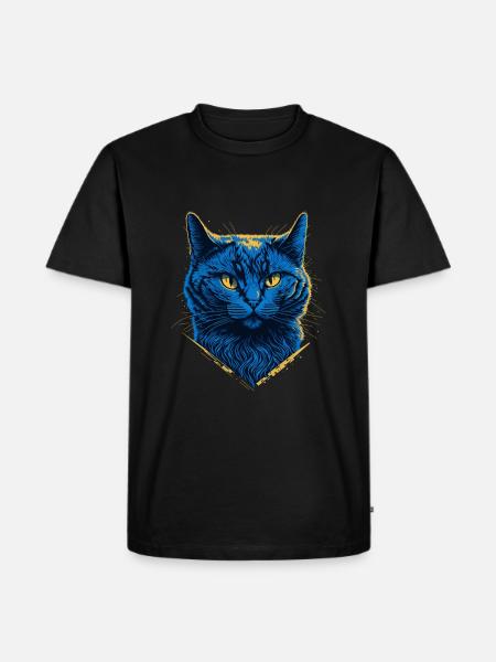 British Blue cat - Men's Premium T-Shirt - black