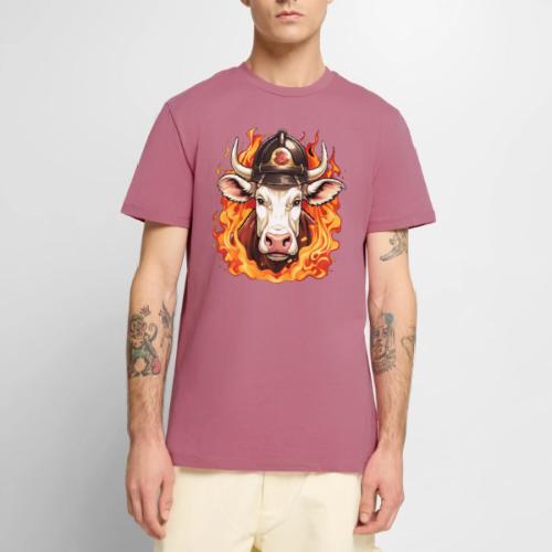 Firefighter cow - Men's Premium T-Shirt