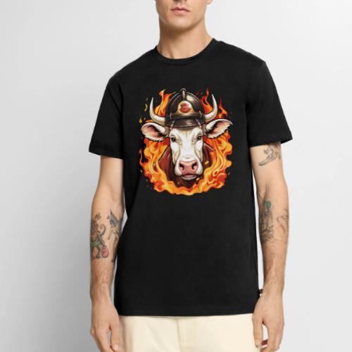Firefighter cow - Men's Premium T-Shirt
