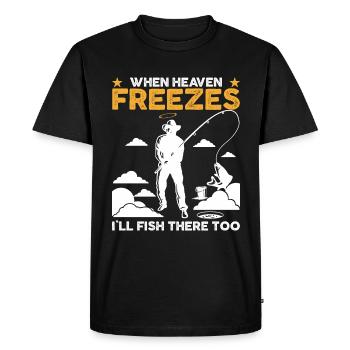 Funny Fishing Heaven - Men's Premium T-Shirt - black - Front - Nico (187cm)