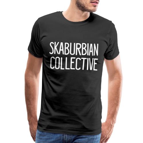 Skaburbian Text Logo White on Black - Men's Premium T-Shirt