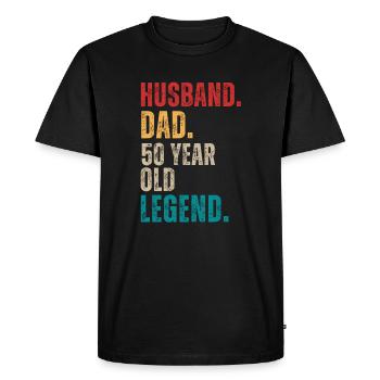 Funny 50th Birthday For Men Gifts Vintage Dad - Men's Premium T-Shirt - black - Front - Nico (187cm)